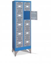 FAM102517 - PERFOM típusú értéktároló szekrény tartozékokkal - DIM. MM W=610 D=500 H=1950 - Szín: kék + szürke RAL5012+RAL7000