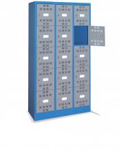 FAM103501 - PERFOM típusú értéktároló szekrény tartozékokkal - DIM. MM W=900 D=500 H=1750 - Szín: kék + szürke RAL5012+RAL7000