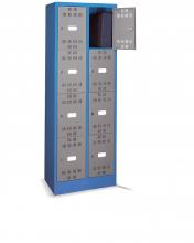 FAM112401 - PERFOM típusú értéktároló szekrény tartozékokkal - DIM. MM W=610 D=500 H=1750 - Szín: kék + szürke RAL5012+RAL7000