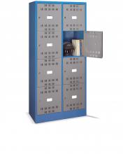 FAM122401 - PERFOM típusú értéktároló szekrény tartozékokkal - DIM. MM W=805 D=500 H=1750 - Szín: kék + szürke RAL5012+RAL7000