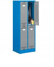 FAN190401 - PERFOM típusú öltözőszekrény kiegészítőkkel - DIM. MM W=610 D=500 H=1750 - Szín: kék + szürke RAL5012+RAL7000
