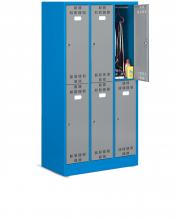 FAN190601 - PERFOM típusú öltözőszekrény kiegészítőkkel - DIM. MM W=900 D=500 H=1750 - Szín: kék + szürke RAL5012+RAL7000