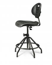 FQZ211000 - Poliuretán szék lábtartóval - Szín: fekete RAL9011